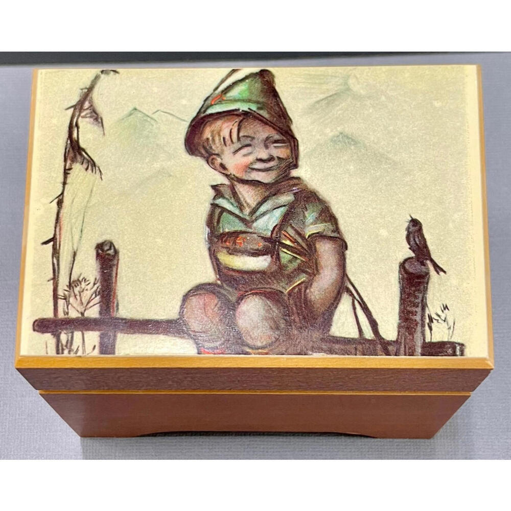 Handmade Swiss Music Box Plays Lara's (Theme from Dr. Shivago) Wooden Box